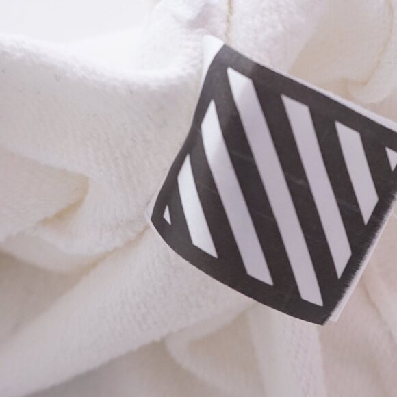 Off-White Caravaggio Hooded Cotton Streetwear Sweatshirt White Size Large - Picture 15 of 16